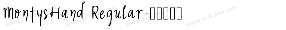 MontysHand Regular字体转换